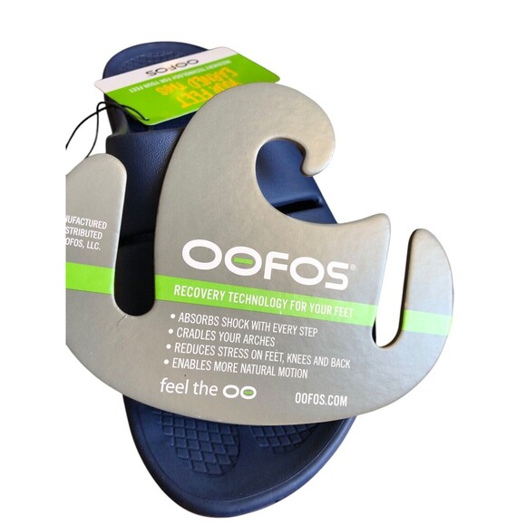 Oofos Ooahh Recovery Sandal Size M7 W9 Unisex Slide Navy Blue Light Comfy Shoe - Picture 12 of 12